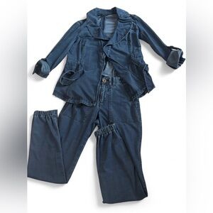 WHBM Denim Matching Set Jacket + Joggers Size 00
